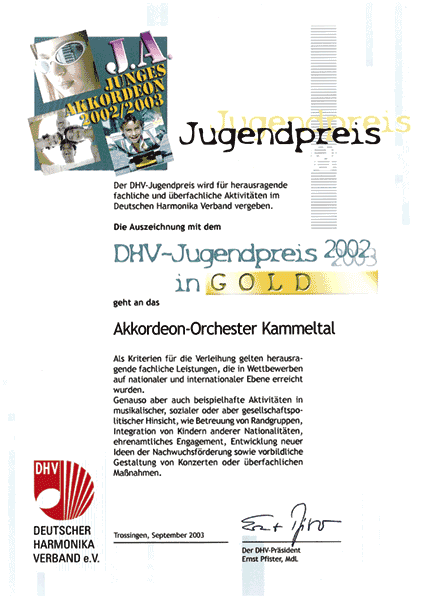 DHV-Jugenpreis 2002